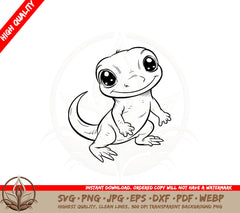 Adorable Salamander SVG Cut File Download