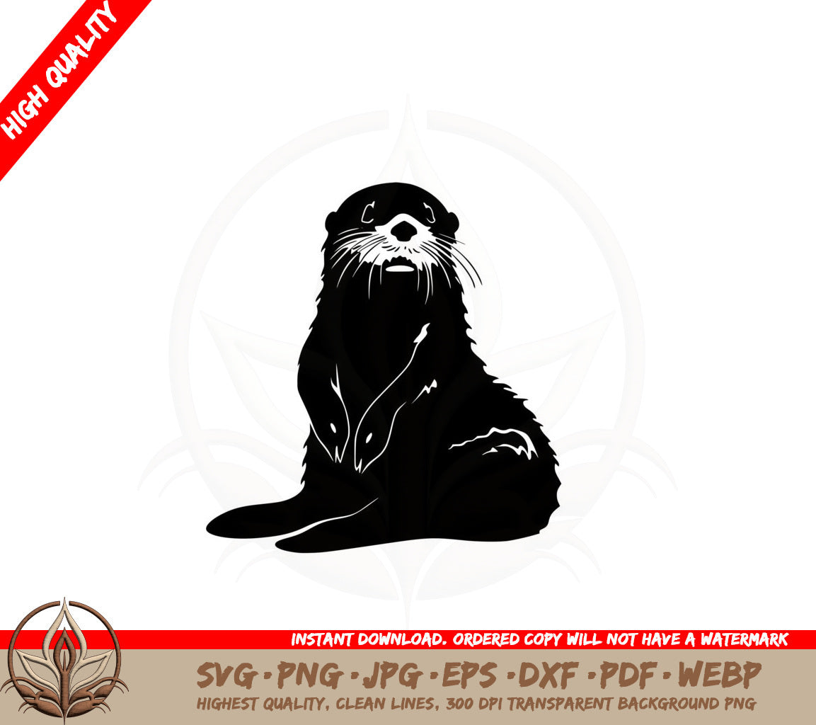 Adorable Sea Otter SVG Cut File Download