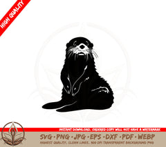 Adorable Sea Otter SVG Cut File Download