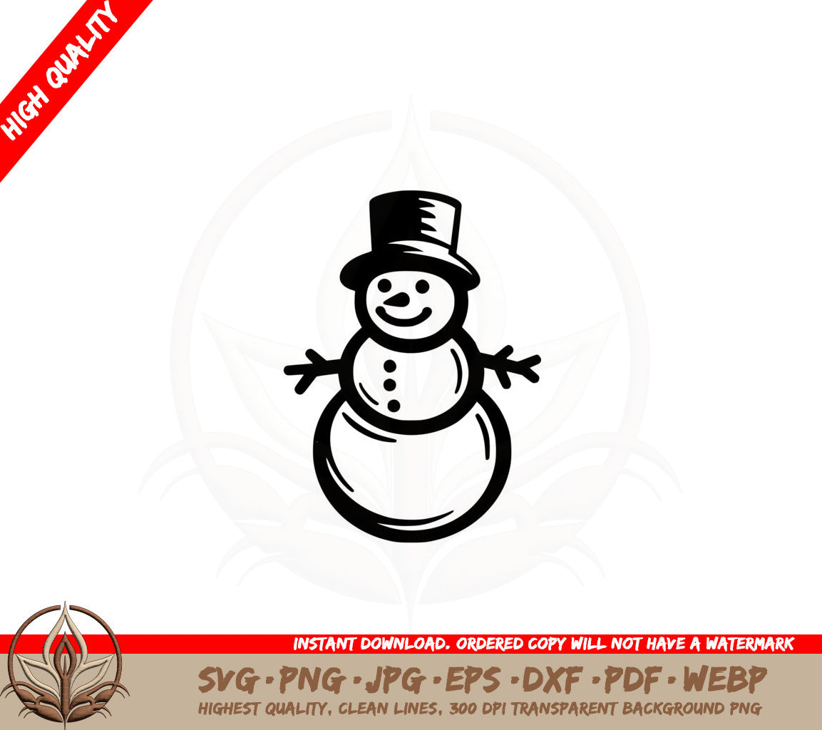 Adorable Snowman Cut File SVG