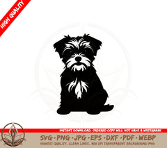 Adorable Yorkie SVG Cut File Download
