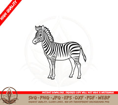 Adorable Zebra Digital Design SVG
