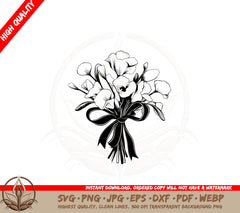 Adorned Flower Bunch SVG PNG JPG AI PDF DXF EPS and WebP Digital Download