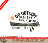 Canoe Adventure SVG - Go Outside & Explore SVG