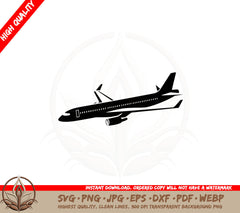 Airplane SVG Cut File Airplane Silhouette Image Airplane Clipart Vector for Cricut Silhouette