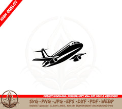 Airplane in Flight SVG PNG JPG AI PDF DXF EPS WebP