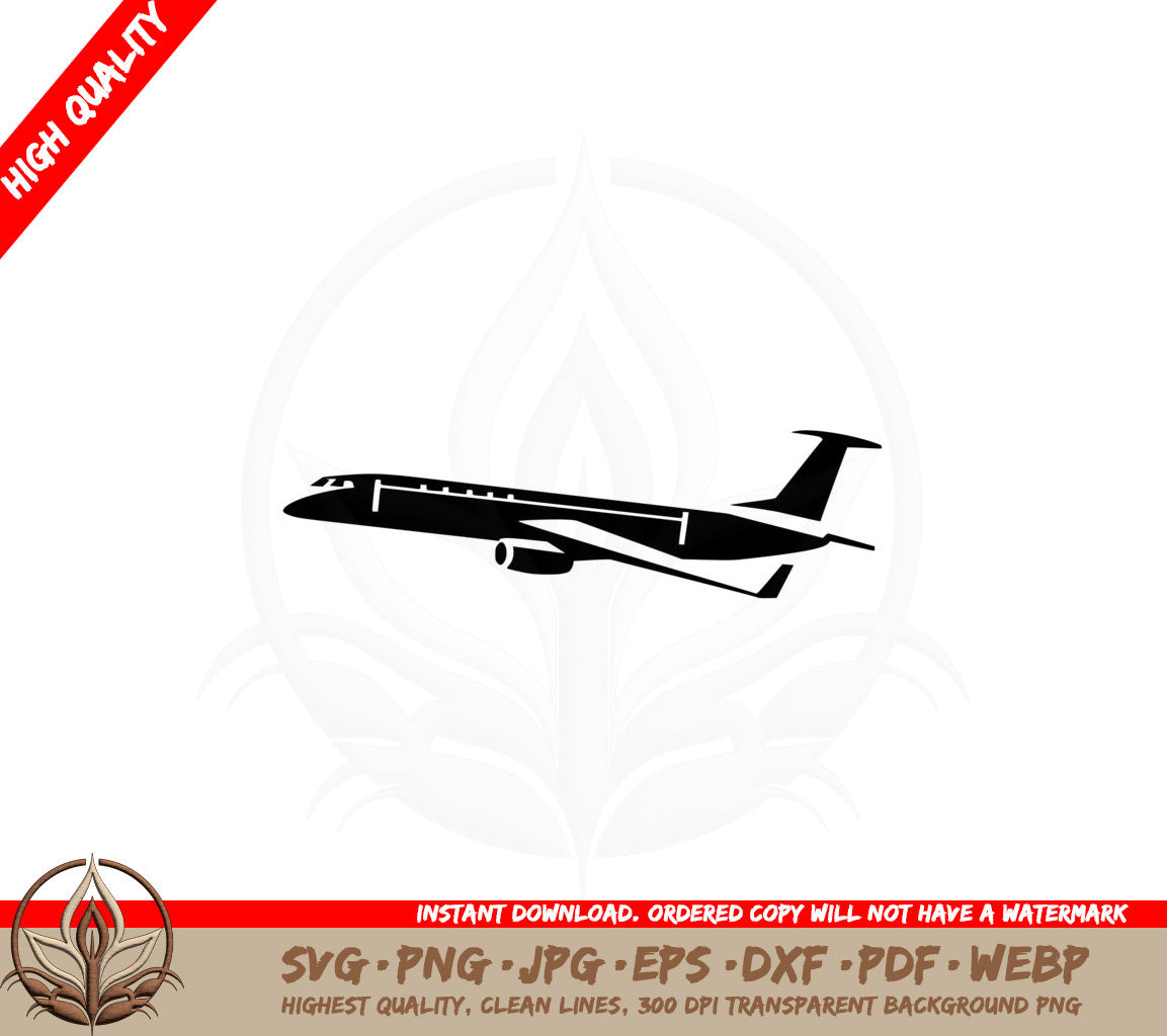 Airplane in the Sky SVG PNG JPG AI PDF DXF EPS WebP Digital Download