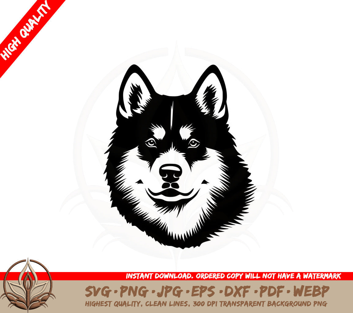 Akita Portrait SVG Cut File Download