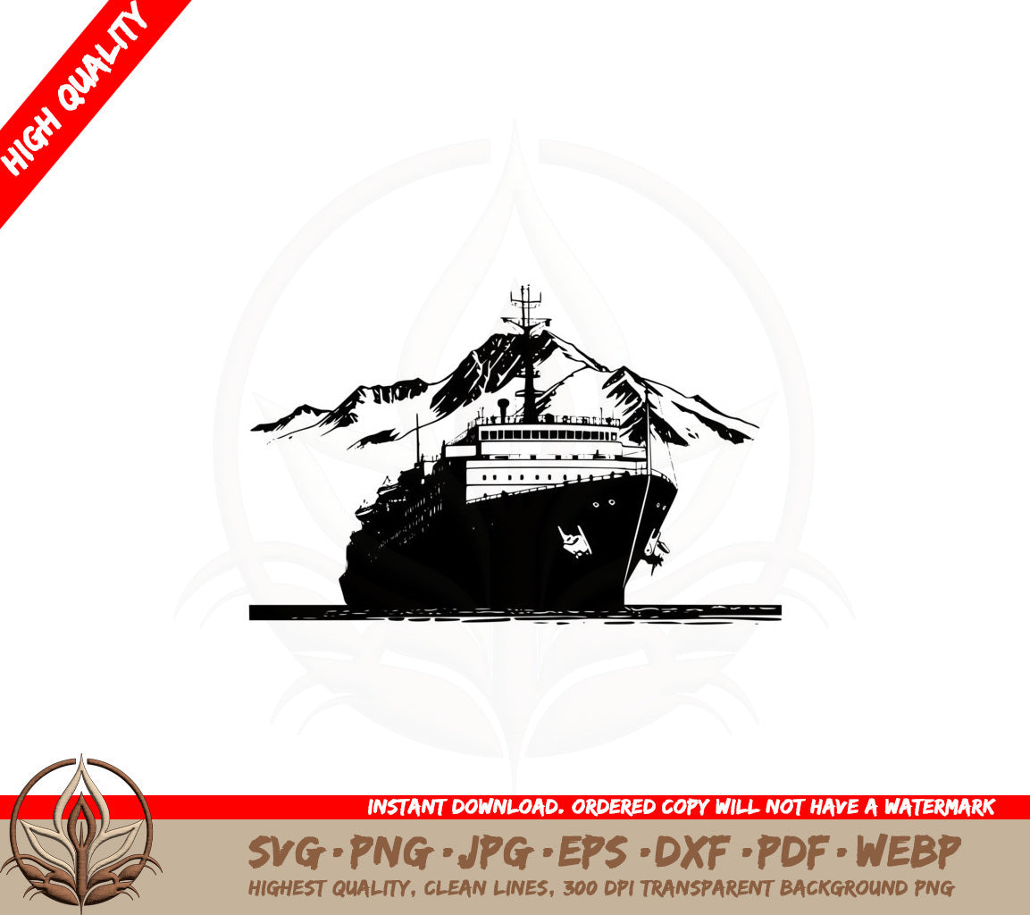 Alaskan Cruise SVG Cut File Cricut Silhouette PNG JPG AI PDF DXF EPS WebP