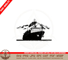 Alaskan Cruise SVG Cut File Cricut Silhouette PNG JPG AI PDF DXF EPS WebP
