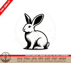 Alert Bunny SVG PNG JPG AI PDF DXF EPS  WebP - Digital Download