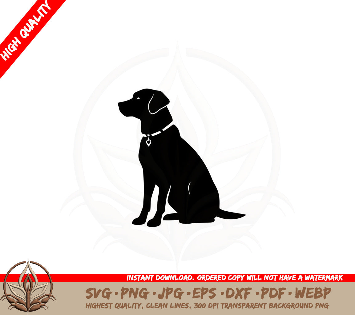 Alert Labrador SVG PNG JPG AI PDF DXF EPS and WebP - Digital Download