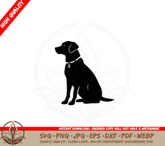 Alert Labrador SVG PNG JPG AI PDF DXF EPS and WebP - Digital Download