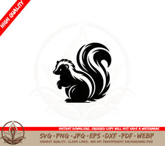 Alert Skunk SVG PNG JPG AI PDF DXF EPS WebP - Digital Download