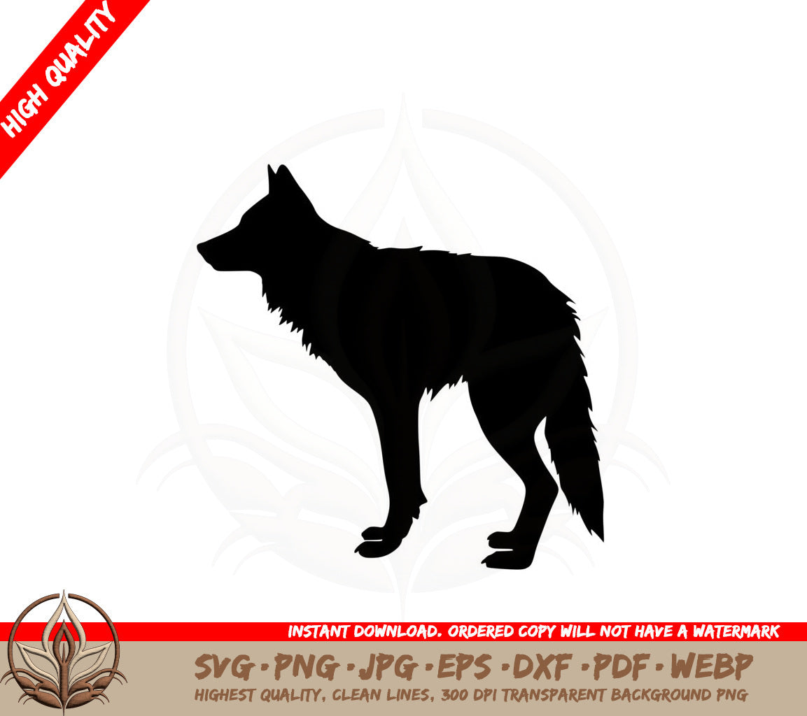 Alert Wolf SVG PNG JPG AI PDF DXF EPS and WebP Digital Download