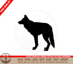 Alert Wolf SVG PNG JPG AI PDF DXF EPS and WebP Digital Download