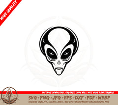 Alien Star Eyes SVG Cut File Design Download