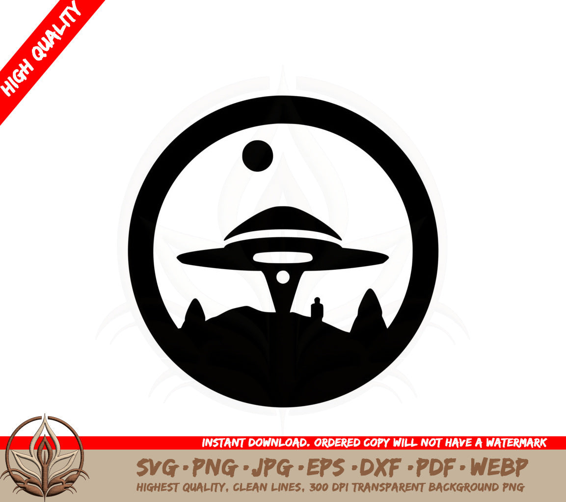 Alien UFO SVG PNG JPG AI PDF DXF EPS WebP - Digital Download