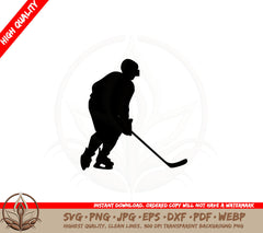All Star Hockey Player SVG PNG JPG AI PDF DXF EPS and WebP Digital Download