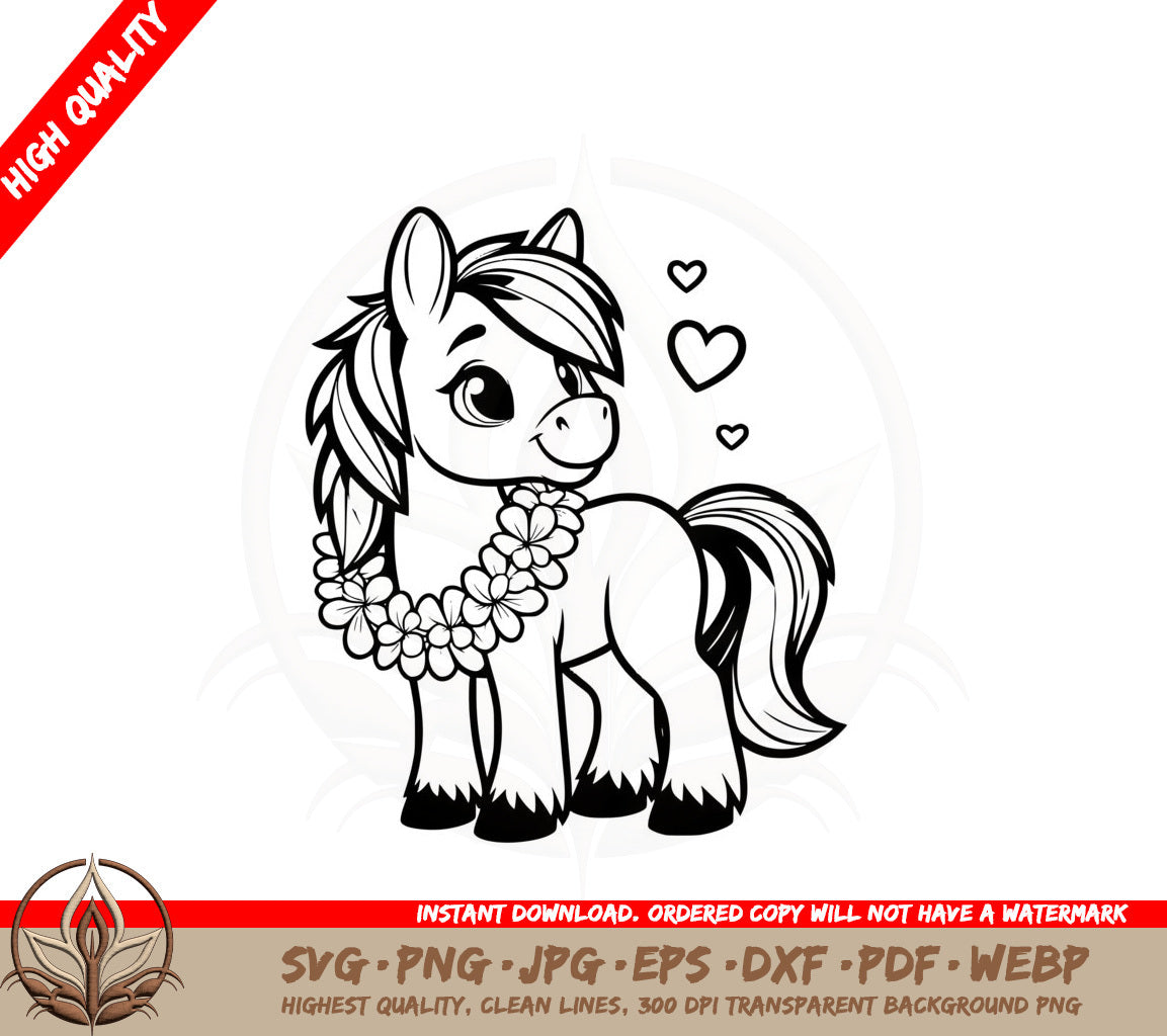 Aloha Pony Cut File SVG