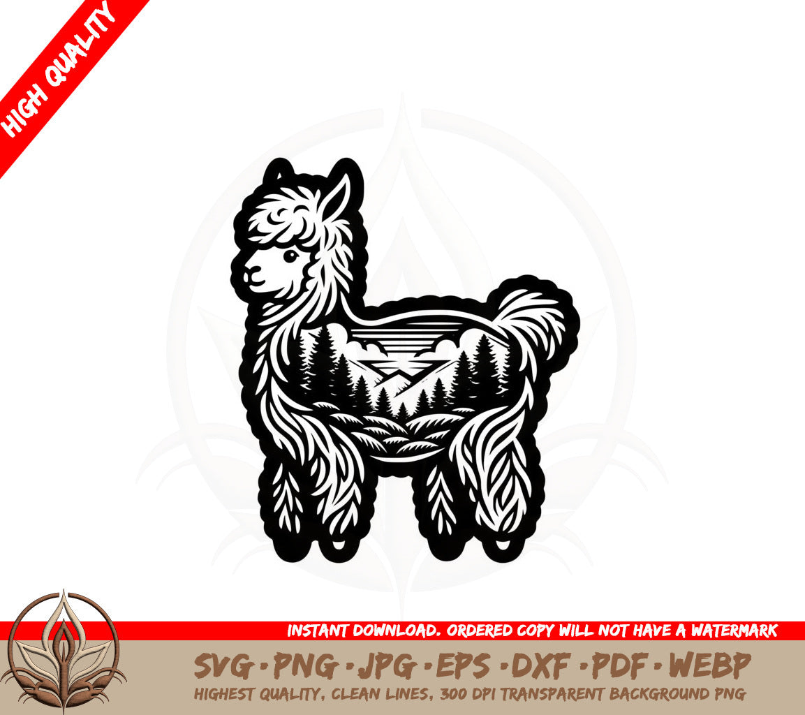 Alpaca Nature Beauty - Digital Download SVG