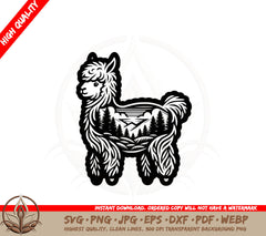 Alpaca Nature Beauty - Digital Download SVG