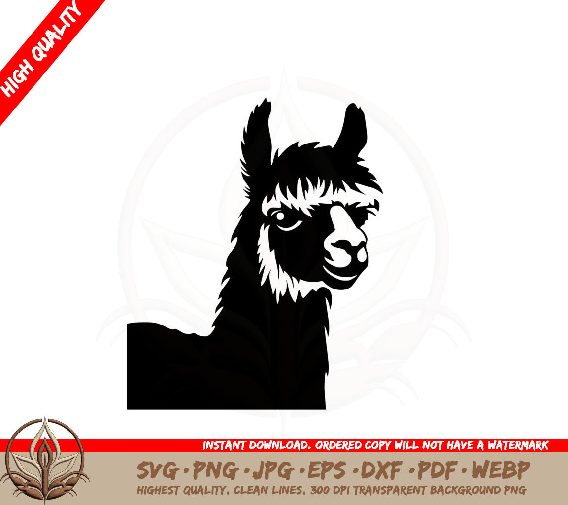 Alpaca Portrait SVG