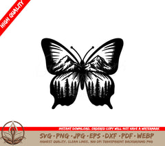 Alpine Butterfly Panorama SVG