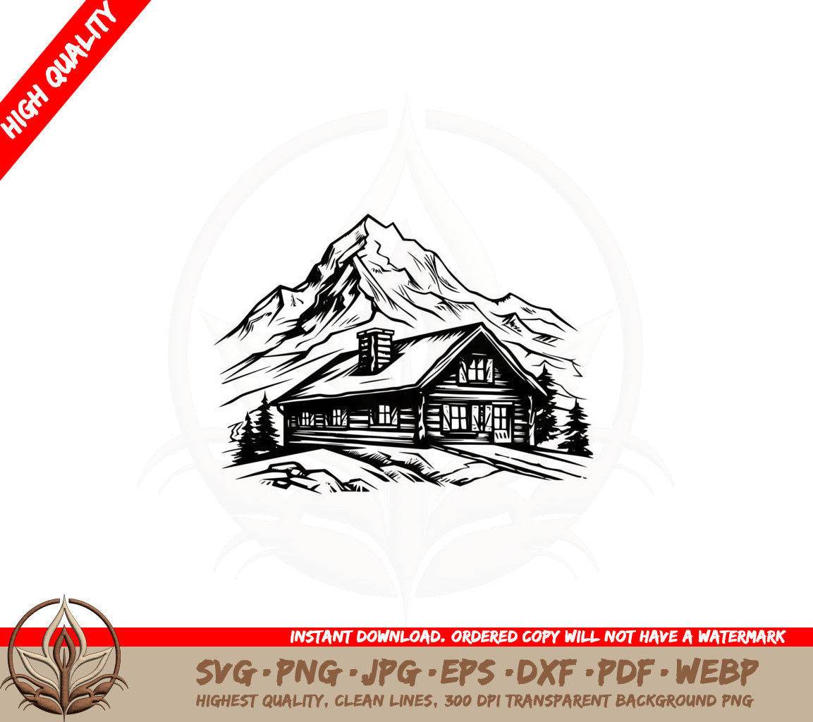 Alpine Retreat SVG PNG JPG AI PDF DXF EPS and WebP Digital Download