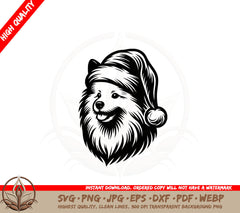 American Eskimo Santa Pup SVG PNG JPG AI PDF DXF EPS and WebP