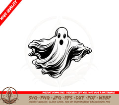 Amiable Ghost SVG PNG JPG AI PDF DXF EPS and WebP - Digital Download