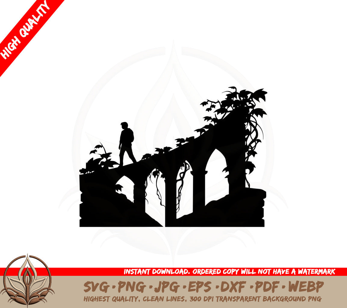 Ancient Ruins Stroll SVG PNG JPG AI PDF DXF EPS and WebP Digital Download