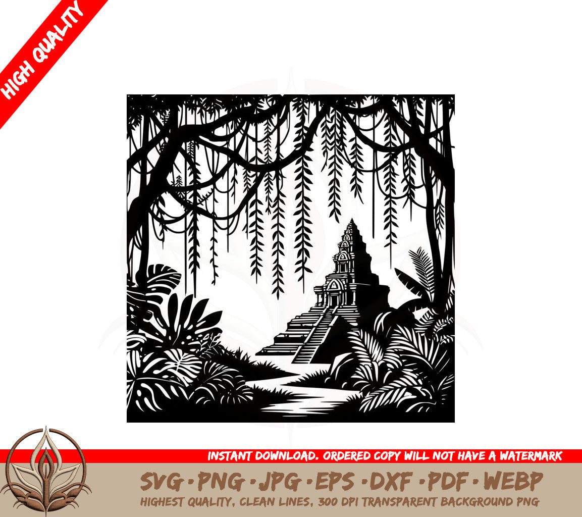 Ancient Temple Jungle SVG