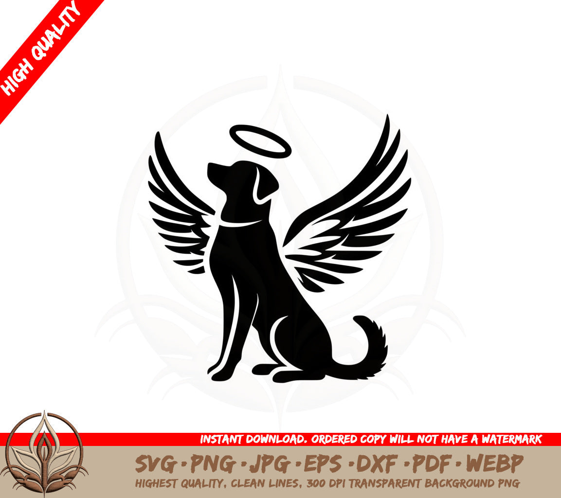 Angel Beagle SVG PNG JPG AI PDF DXF EPS and WebP - Digital Download