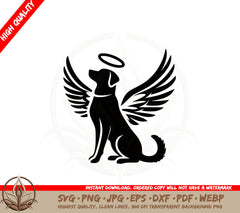 Angel Beagle SVG PNG JPG AI PDF DXF EPS and WebP - Digital Download