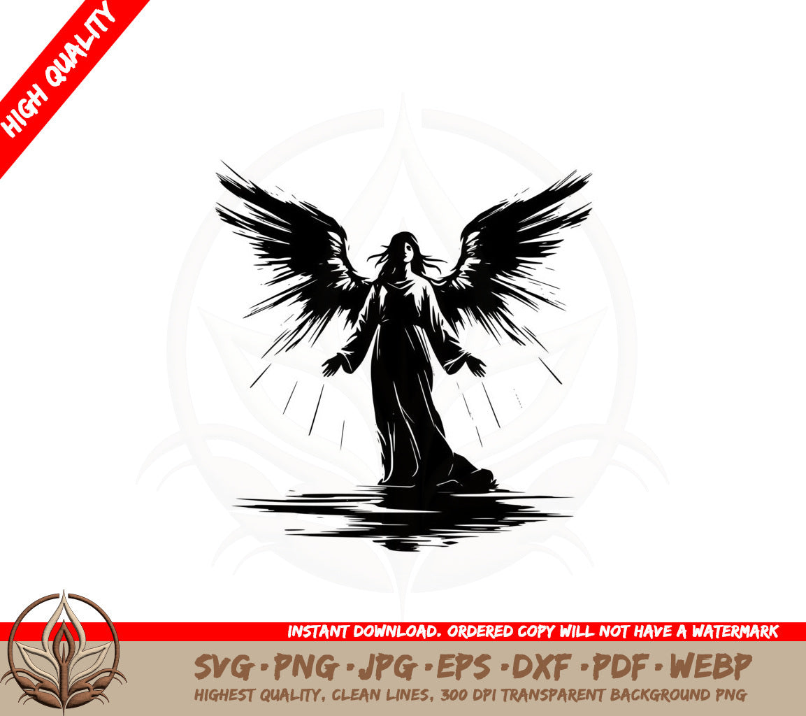 Angelic Figure SVG Cut File Download