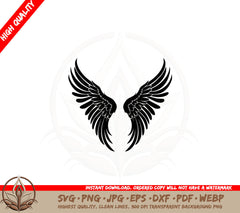 Angelic Wings Digital Design SVG