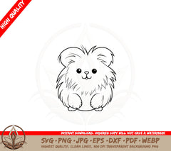 Angora Bunny SVG PNG JPG AI PDF DXF EPS and WebP - Digital Download