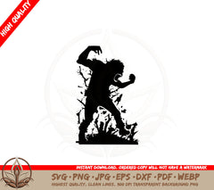 Angry Zombie SVG PNG JPG AI PDF DXF EPS WebP Digital Download