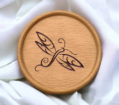 Dragonfly Wings Swirl Line Art SVG - Animal Butterfly Illustration SVG