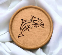 Dolphin Silhouette SVG - Jumping Duo SVG