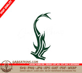 Black & Green Tribal Shark Silhouette SVG Design SVG