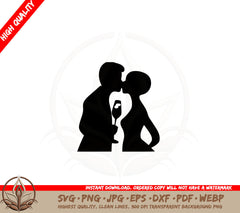 Anniversary Kiss SVG - Digital Download