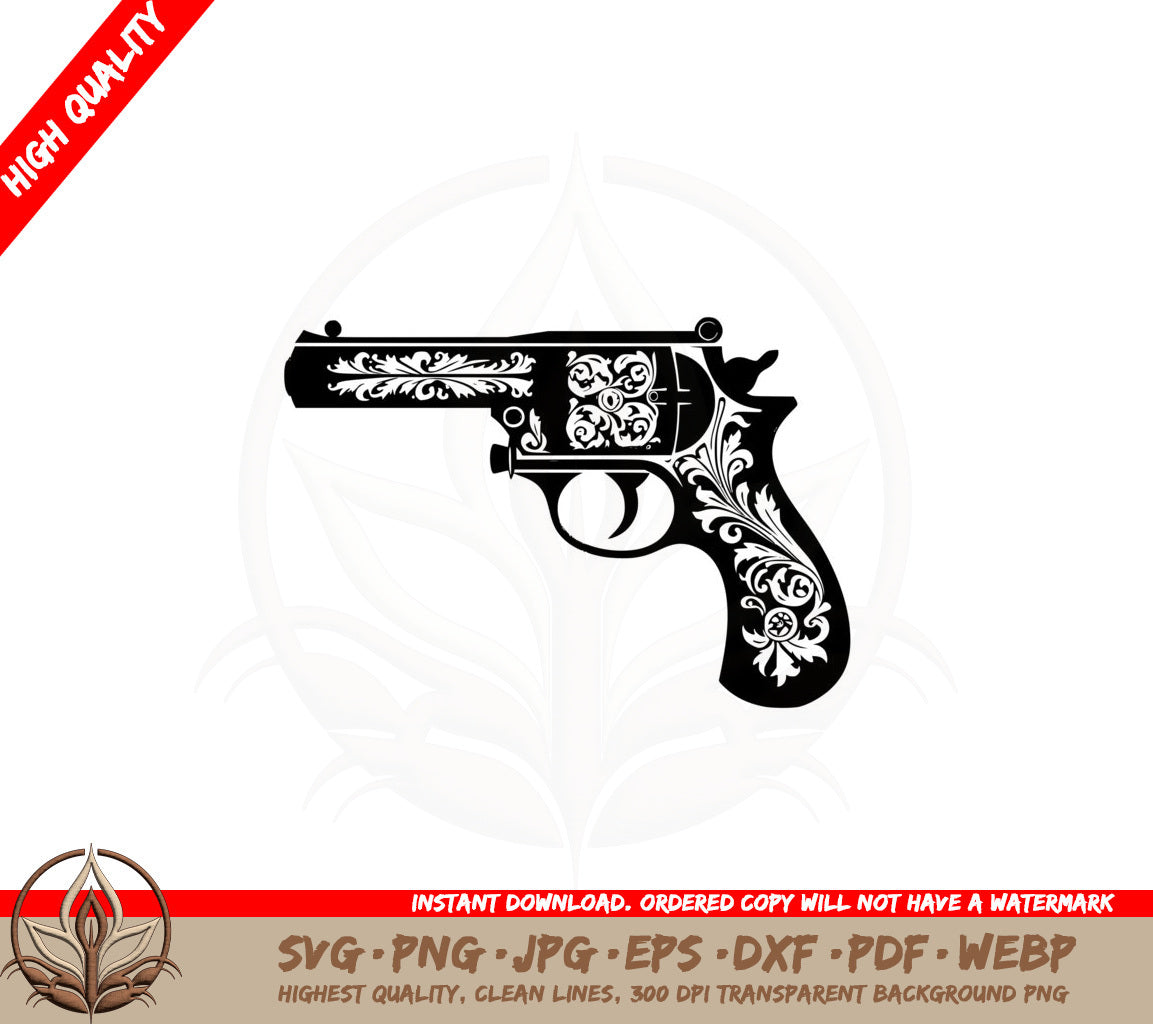 Antique Pistol SVG Cut File - Digital Download