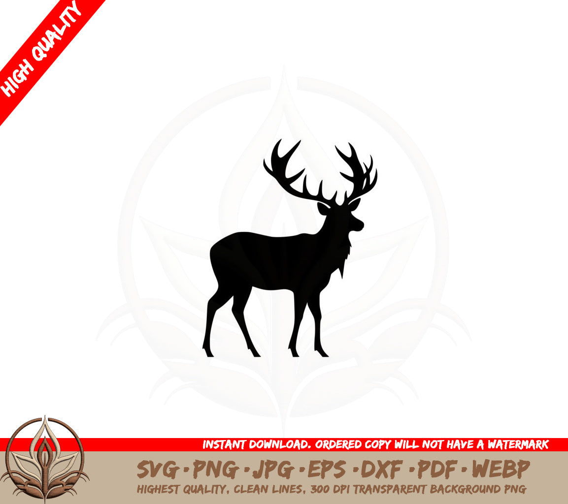 Antlered Majesty SVG PNG JPG AI PDF DXF EPS WebP Digital Download