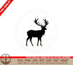 Antlered Majesty SVG PNG JPG AI PDF DXF EPS WebP Digital Download
