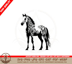 Appaloosa Horse SVG Cut File Download