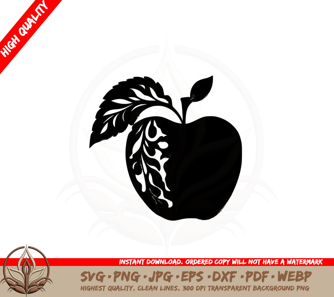 Apple SVG PNG JPG AI PDF DXF EPS and WebP - Digital Download