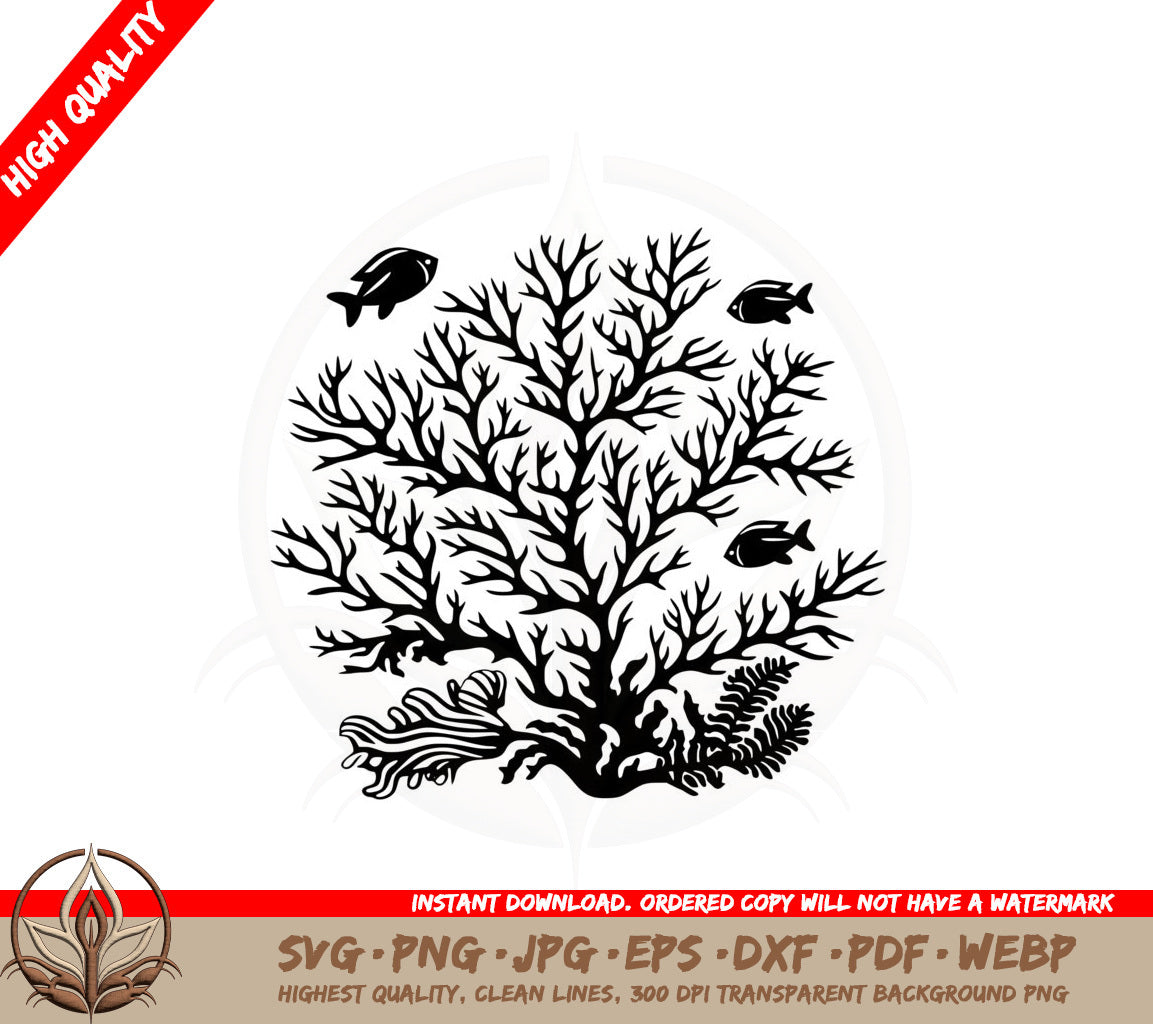 Aquatic Coral Wonderland SVG
