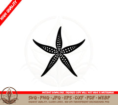 Aquatic Starfish SVG PNG JPG AI PDF DXF EPS and WebP - Digital Download